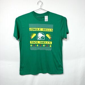 NWT Taco Bell Ugly Christmas Sweater Jingle Bells Taco Shells T-Shirt 2XL